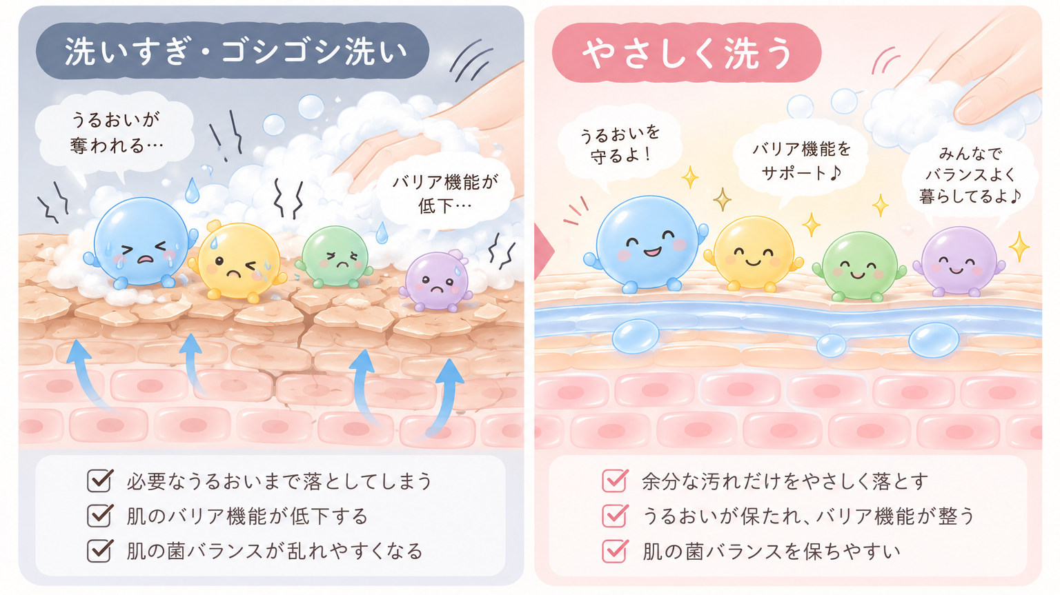 肌の常在菌と美肌菌のバランスを整えるスキンケア